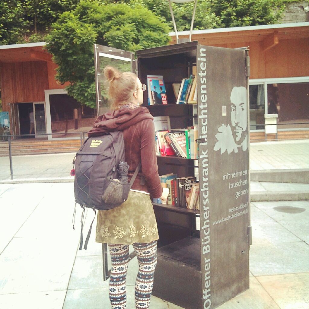 In Vaduz you can find such street book shelve(s) with free books. You can also leave your own books there if you don't need them anymore.