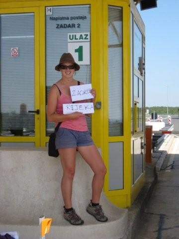 Clare rockin' a péage in Croatia