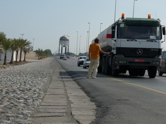 alex hitching in Oman