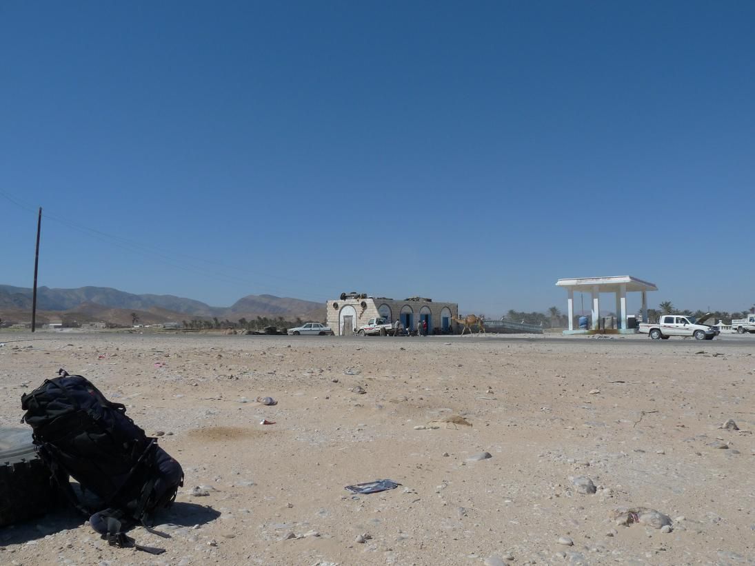 Hitching in Eastern Yemen: mind the camel.