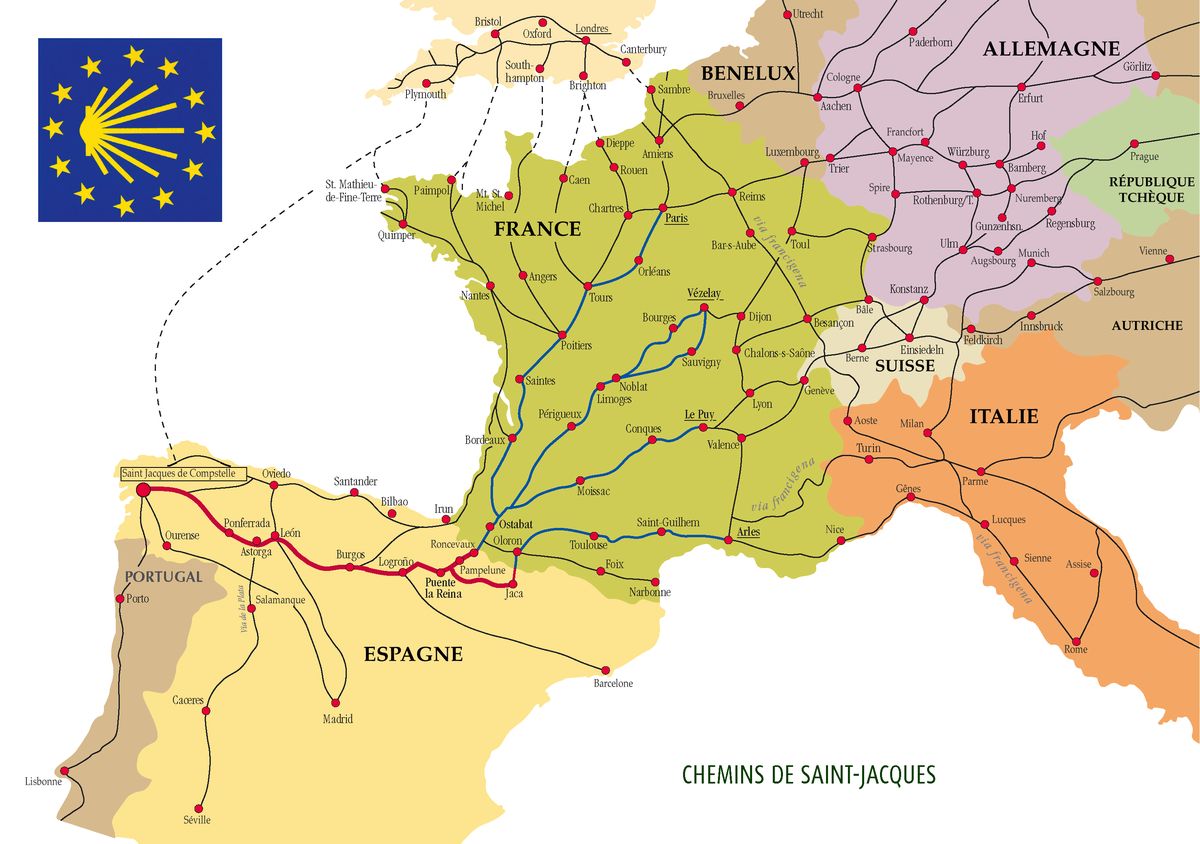 Paths to Santiago de Compostela